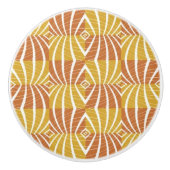 アーストーンモダンの幾何学的パターン セラミックノブ (正面)