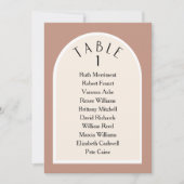 アーストーンモダンアーチ型テーブル番号座席計画 招待状 (正面)