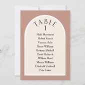 アーストーンモダンアーチ型テーブル番号座席計画 招待状 (裏面)