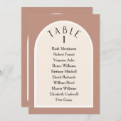 アーストーンモダンアーチ型テーブル番号座席計画 招待状 (正面/裏面)