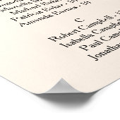 アーストーンモダンアーチ型結婚シーティングチャート ポスター (角)