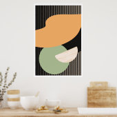 アーストーンモダンジオメトコンテンポラリーリカル3 ポスター (キッチン)