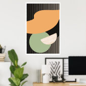 アーストーンモダンジオメトコンテンポラリーリカル3 ポスター (ホームオフィス)