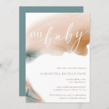 アーストーンモダンティール（緑がかった色）ベージュタンOHベビーシャワー