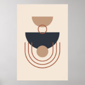 アーストーンモダン幾何学的アート ポスター (正面)