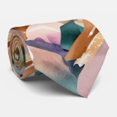 アーストーンモダン抽象芸術テラコッタティール(緑がかった色) ネクタイ (ロール)