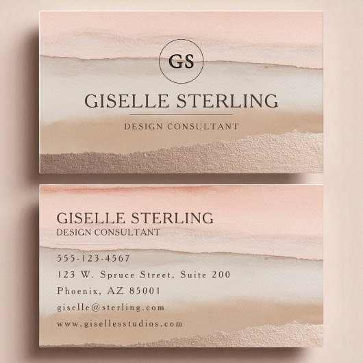 アーストーンモノグラムボホテラコッタウォーター色 名刺