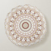 アーストーン幾何曼荼羅のパターン ラウンドクッション (裏面)