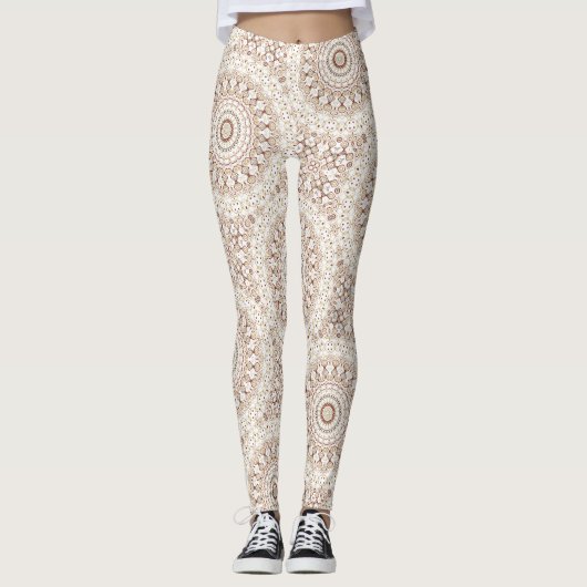 アーストーン幾何曼荼羅のパターン レギンス (正面)