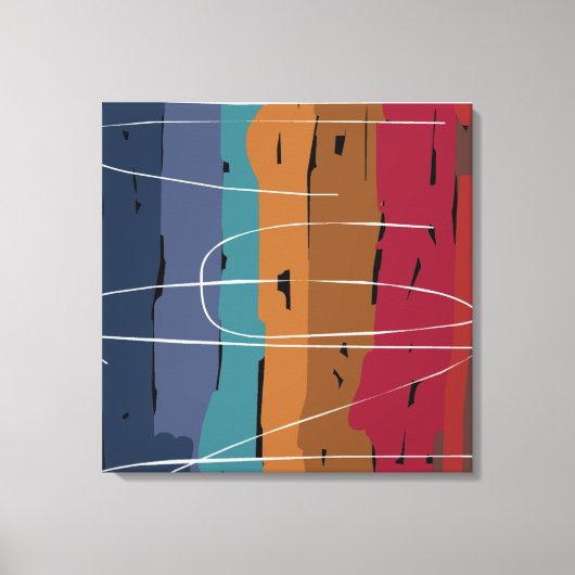 アーストーン抽象芸術アーストライプト キャンバスプリント (正面)