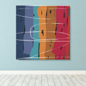 アーストーン抽象芸術アーストライプト キャンバスプリント (インサイチュ (ウッドフロア))