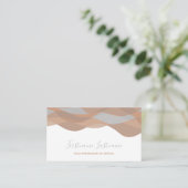 アーストーン抽象芸術波書道 名刺 (スタンド正面)