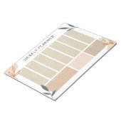 アーストーン抽象芸術&グリーン葉プランナーウィークリー ノートパッド (アングル)