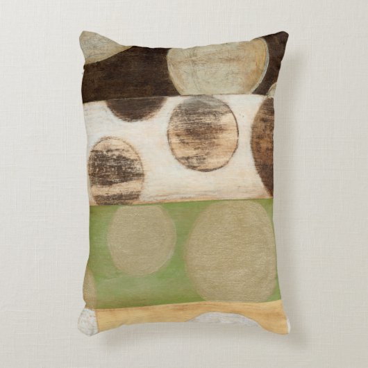 アーストーン木材パネ絵画ルと円 アクセントクッション (正面(垂直))