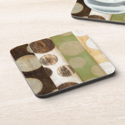 アーストーン木材パネ絵画ルと円 コースター (左側)