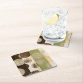 アーストーン木材パネ絵画ルと円 スクエアペーパーコースター (インサイチュ)