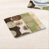 アーストーン木材パネ絵画ルと円 スクエアペーパーコースター (アングル)