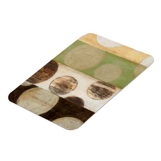 アーストーン木材パネ絵画ルと円 マグネット (左側)