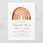 アーストーン水の色ボホレインボーベビーシャワー 招待状 (正面)