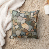 アーストーン石モザイク枕 クッション (ブランケット)