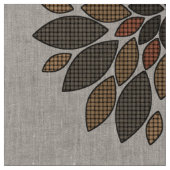 アーストーン織りフローラルックリネン生地 ファブリック (クローズアップ)