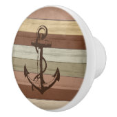 アーストーン色の木航海ののストライプいかり セラミックノブ (右)