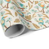アーストーン離れの熱帯の鳥と鳥 ラッピングペーパー (ロールコーナー)