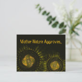 アーストーン グリーン レイズ フラクタル アートワーク オーダーメイド ポストカード (スタンド正面)