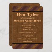 アーストーン ブラウン ラスト 「大学へ行こう」 トランクパーティー 招待状 (正面/裏面)