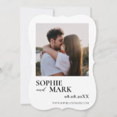 アーストーン ボーホー パンパスグラス ミニマル フォト付き 招待状 (裏面)