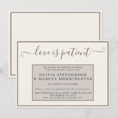 アーストーン 延期イベント ラブ イズ ペイシャント 招待状 (正面/裏面)