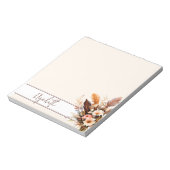 アーストーンbohoブーケパーソナライズされた ノートパッド (回転)