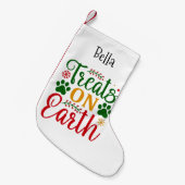 アースドッグとポープリントドッグのテーマ スモールクリスマスストッキング (正面 (吊り時))