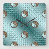 アースネーク年 スクエア壁時計 (正面)