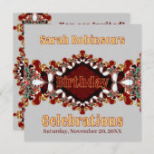 アースファンシーレースブルゴーニュ金ゴールド招待状 招待状 (正面/裏面)