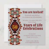 アースファンシーレースブルゴーニュ金ゴールド招待状 招待状 (裏面)