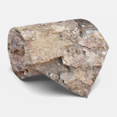 アースブラウン素朴シェードの石のテクスチャ ネクタイ (ロール)