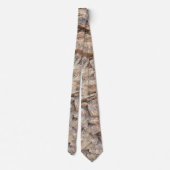 アースブラウン素朴シェードの石のテクスチャ ネクタイ (裏面)