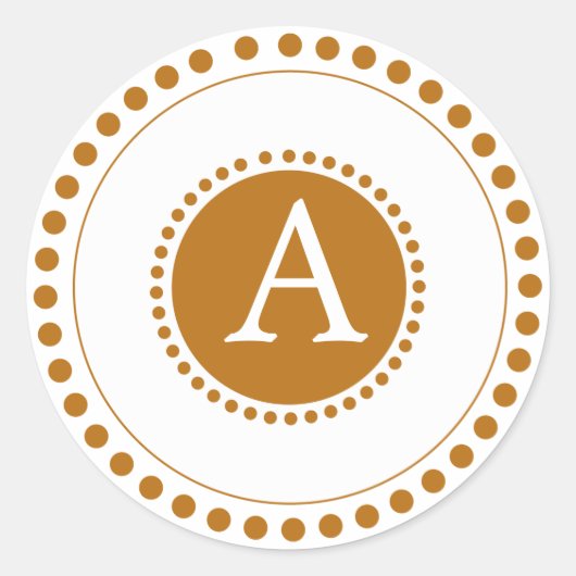 アースブラウン – パーソナライズされた封筒用シール ラウンドシール (正面)