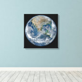 アースブルー大理石キャンバスプリント キャンバスプリント (インサイチュ (ウッドフロア))