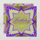 アースプリンセスパーティーバースデー招待状 招待状 (正面/裏面)