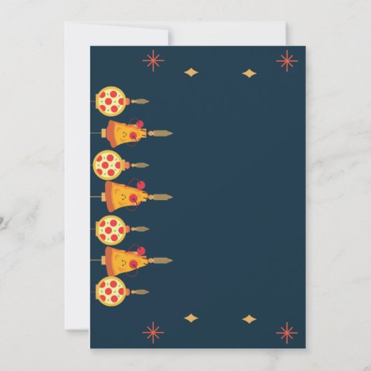 アースペパロニ招待カードのピザ 招待状 (裏面)