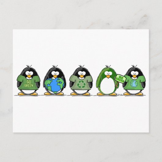 アースペンギンを愛する ポストカード (正面)