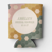 アースボヘミアンチック ヴィンテージ カスタム ブライダル シャワー 缶クーラー (正面)