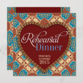 アースボヘミアンハートリハーサルディナー招待状 招待状 (正面/裏面)