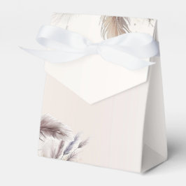 アースボヘミアンフラワーフェザーウェディング フェイバーボックス