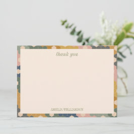 アースボヘミアン ヴィンテージ ブライズシャワー パーソナライズド サンキューカード