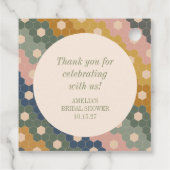 アースボヘミック ヴィンテージ カスタム ブライダル シャワー サンクス フェイバータグ (裏面)