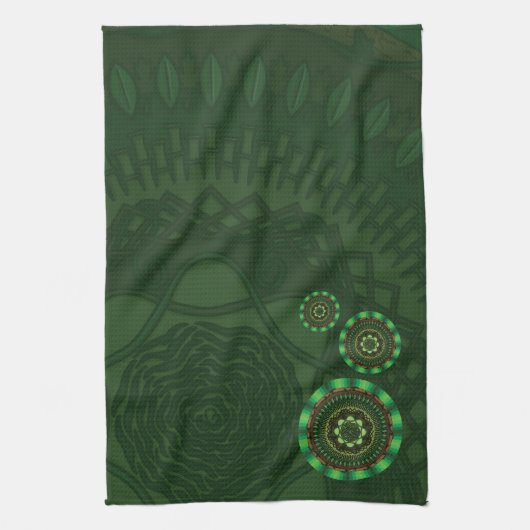 アースマンダラハンドタオル キッチンタオル (縦)