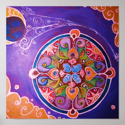 アースマンダラプリント ポスター (正面)